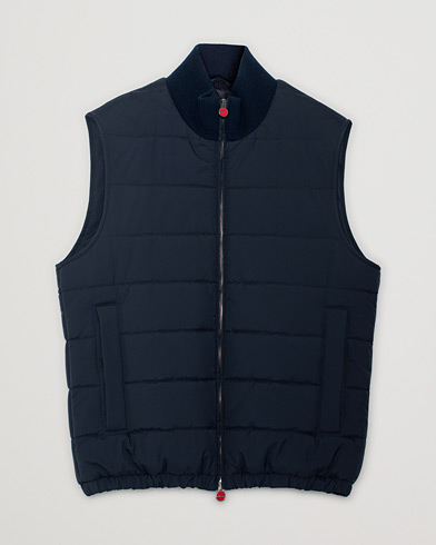 Kiton Nylon Down Vest Navy