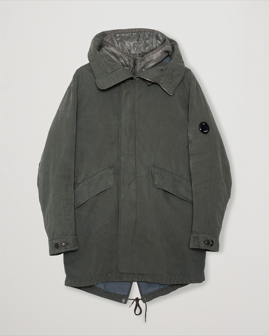 Herre | Pre-owned tøj & sko | Pre-owned | C.P. Company 50 Fili Garment Dyed Cotton/Nylon 2 in 1 Parka Green