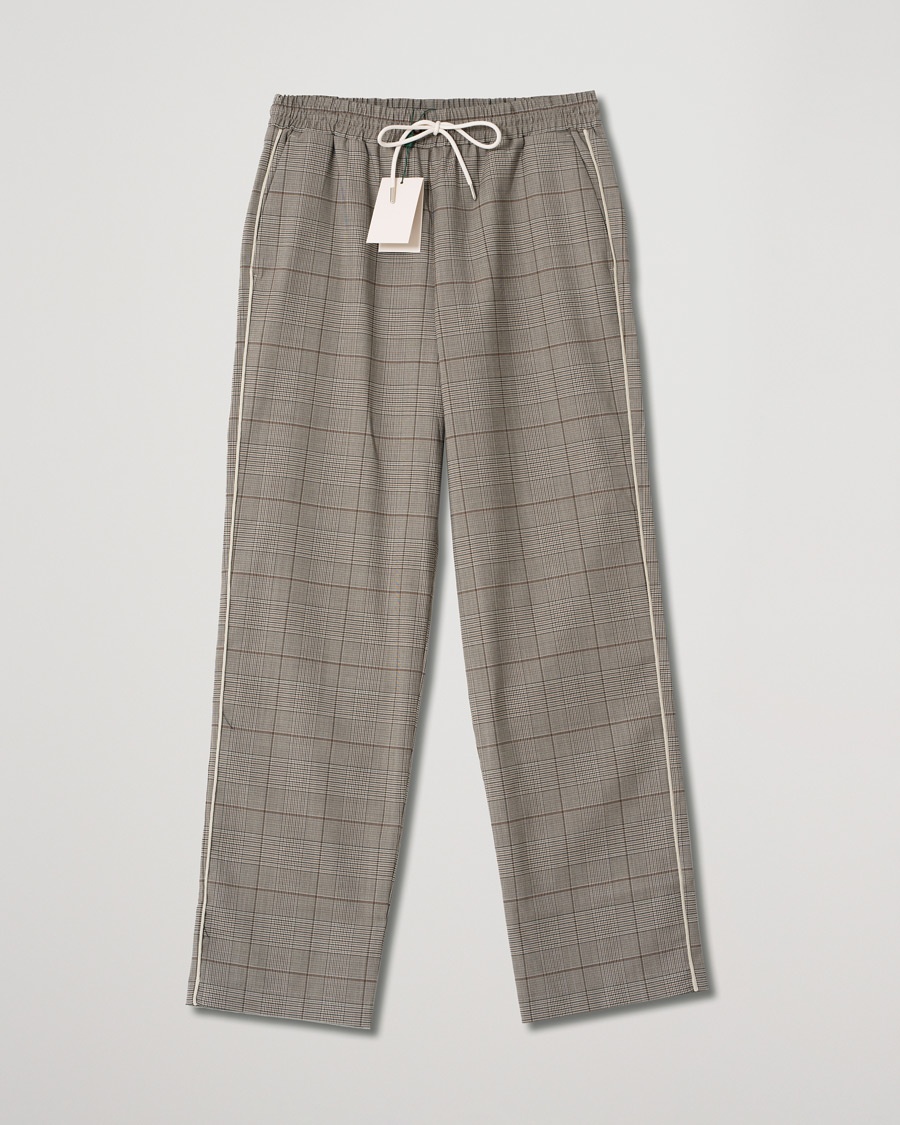 Herre | Pre-owned tøj & sko | Pre-owned | Drôle de Monsieur Wool Drawstring Trousers Brown Check