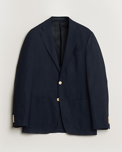 Pre-owned Corneliani Wool Hopsack Blazer Navy 48 – Blå