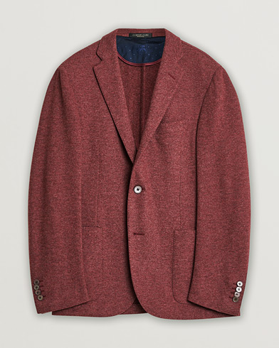 Pre-owned Corneliani Unlined Knitted Cashmere Blazer Rust 48 – Rød