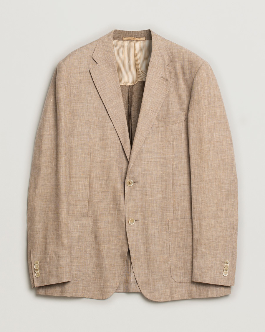 Herre | Pre-owned tøj & sko | Pre-owned | Corneliani Linen/Wool Blazer Beige Melange 52
