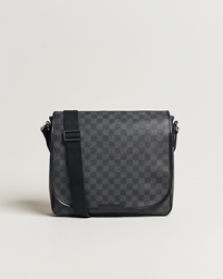  Daniel MM Satchel Leather Bag Damier Graphite