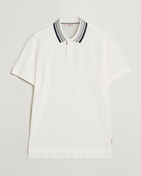  Dominic Border Cotton/Lyocel Polo White Sand