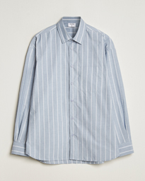  Striped Cotton Poplin Shirt Blue/White