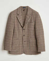  MKVII Gun Check Tweed Blazer Brown