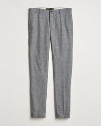  Slim Fit Washed Wool Stretch Slacks Light Grey