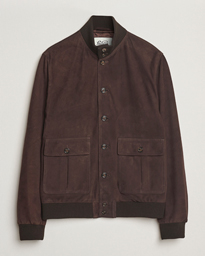  Valstarino Suede Jacket Dark Brown