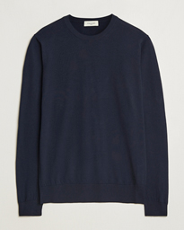  Merino Wool Crew Neck Sweater Navy