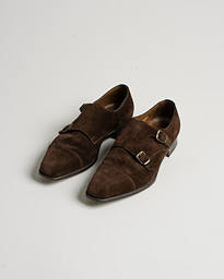 Edward Green Westminster Double Monk Mink Suede