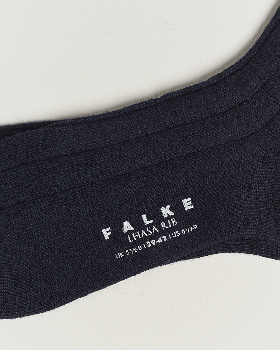 Herre |  | Falke | Lhasa Cashmere Socks Dark Navy