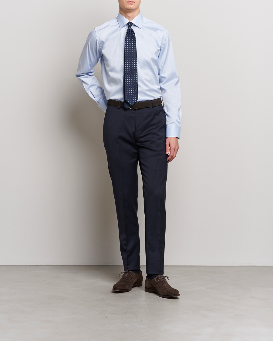 Herre | Business & Beyond - Formal | Eton | Contemporary Fit Shirt Blue