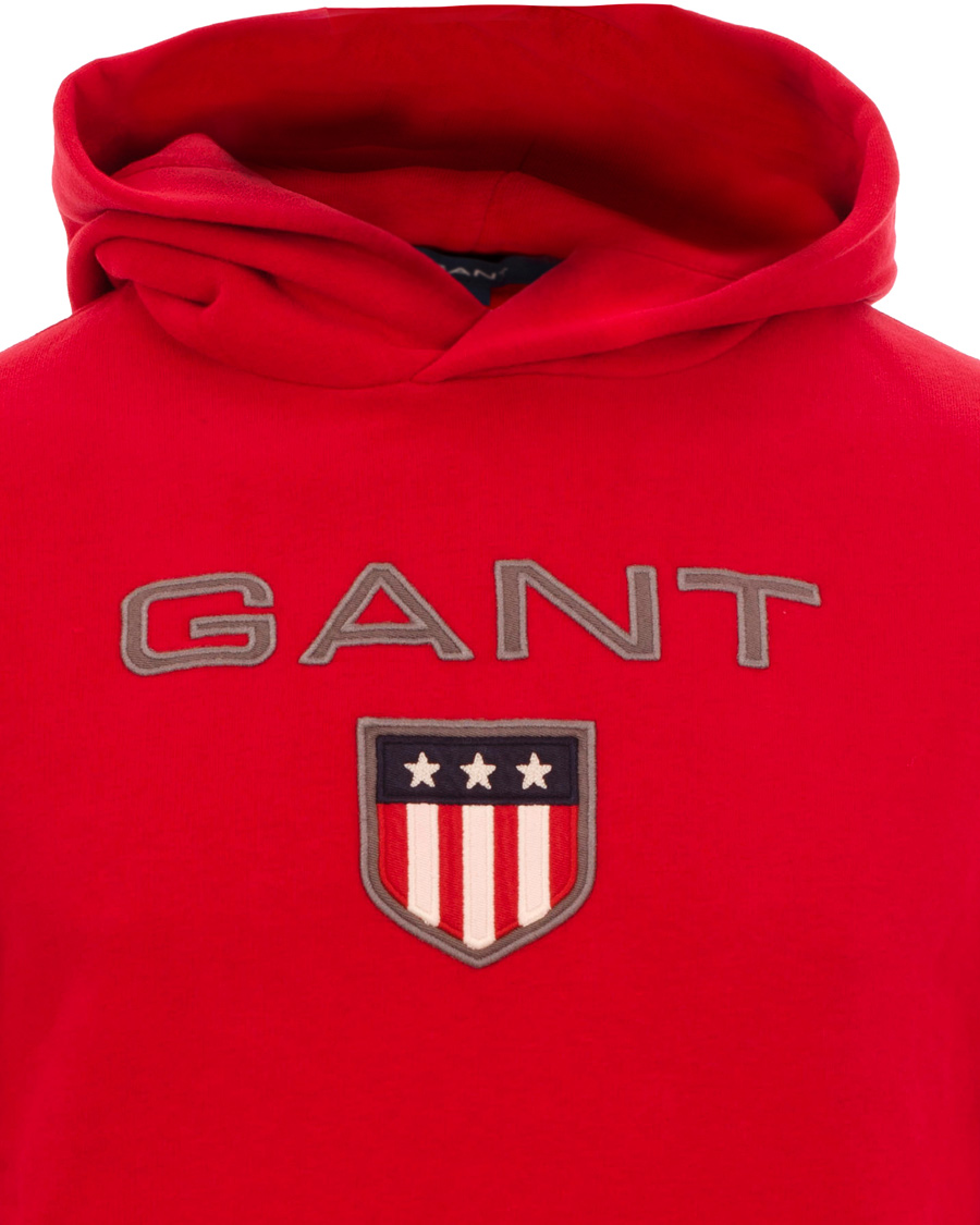 gant shield hoodie red