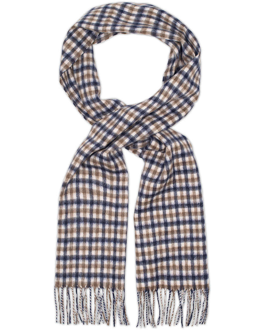 Aquascutum Club Check Wool Scarf Vicuna CareOfCarl.dk