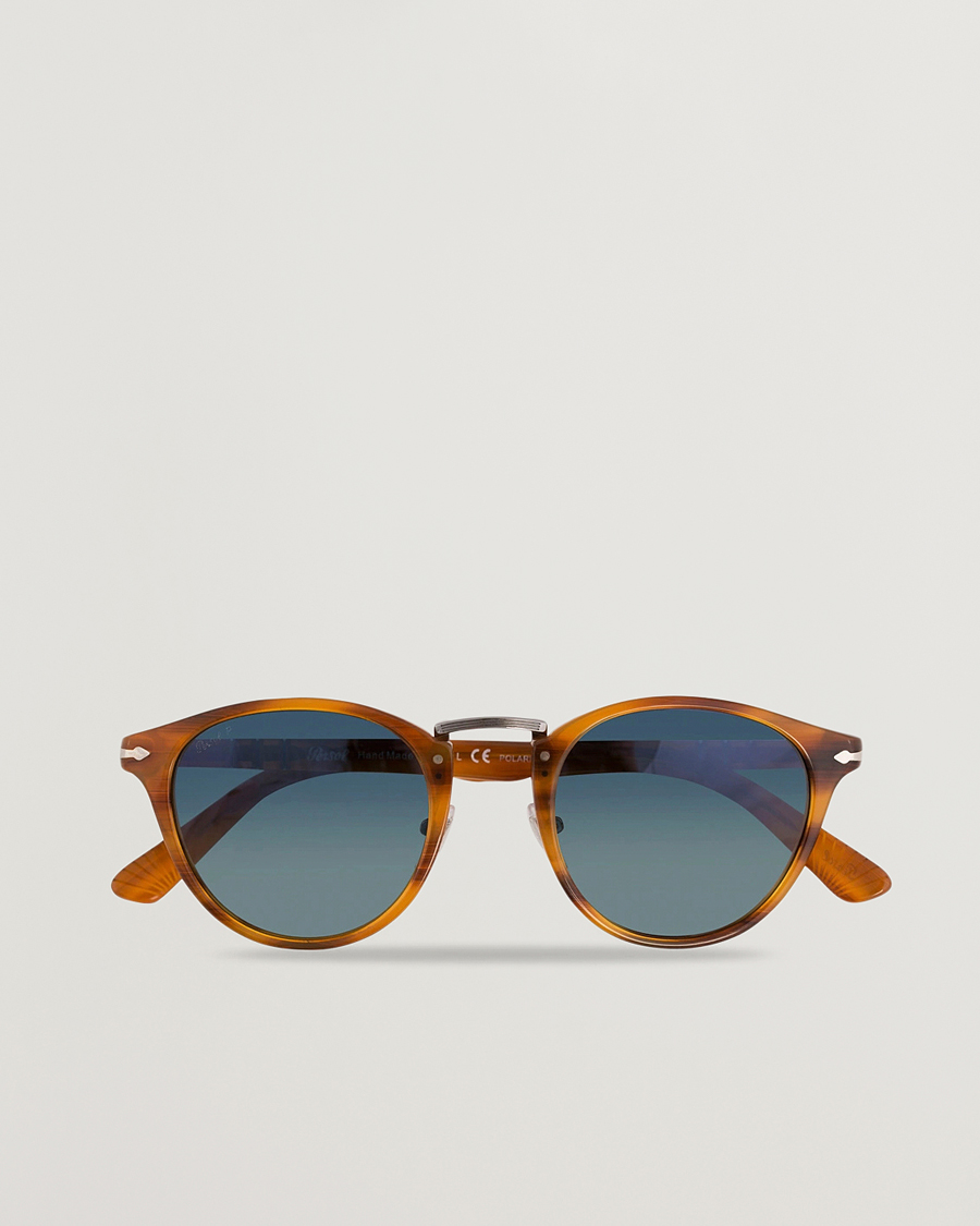 Persol 0PO3108S Sunglasses Striped Brown/Gradient Blue - CareOfCa