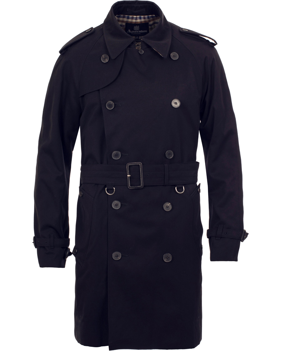 Herre | Jakker | Aquascutum | Corby Double Breasted Trenchcoat Navy