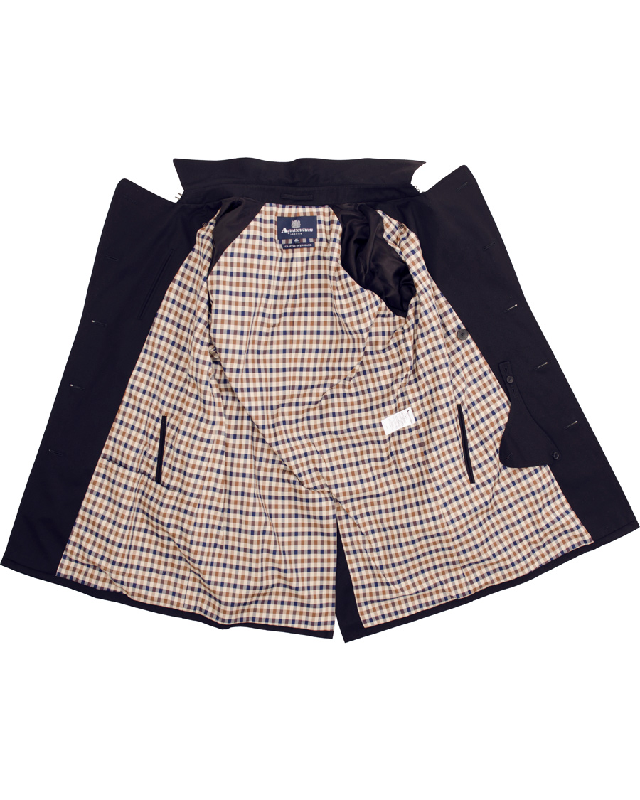 Herre | Jakker | Aquascutum | Corby Double Breasted Trenchcoat Navy