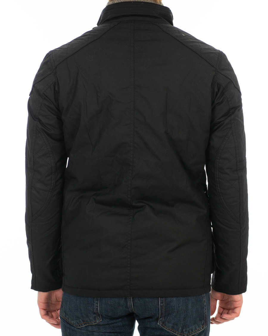 Barbour international gauge wax jacket black best sale