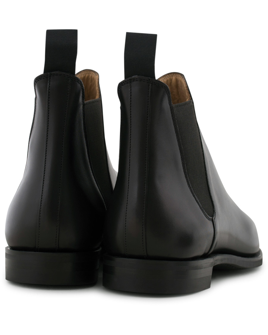 Herre | Crockett & Jones Chelsea 8 Boot Black Calf Rubber Sole | Crockett & Jones | Chelsea 8 Boot Black Calf Rubber Sole