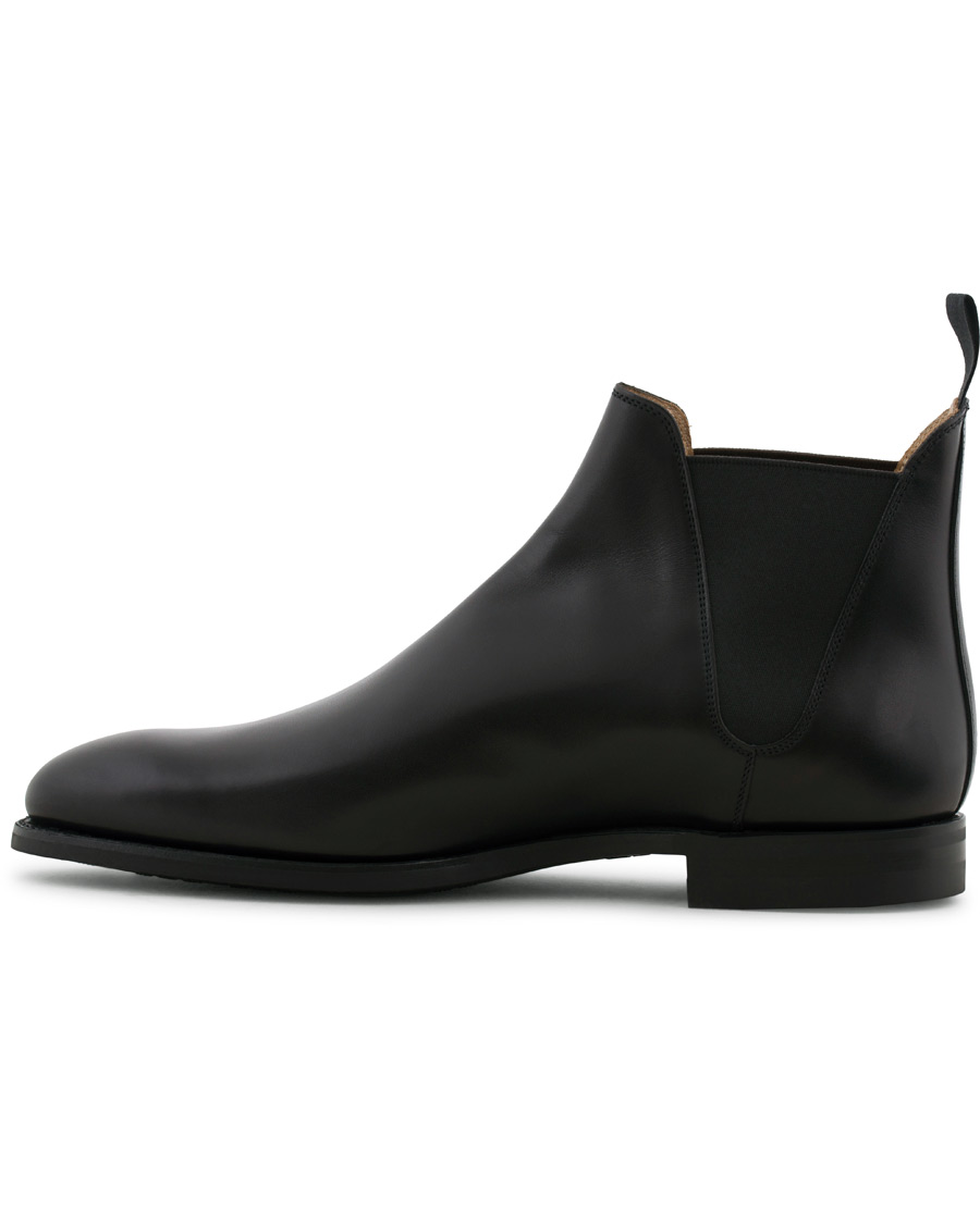 Herre | Crockett & Jones Chelsea 8 Boot Black Calf Rubber Sole | Crockett & Jones | Chelsea 8 Boot Black Calf Rubber Sole