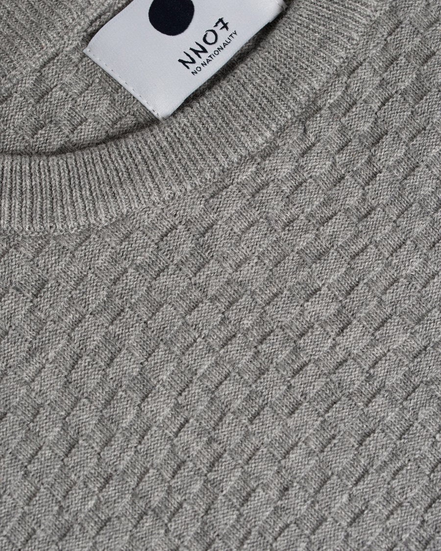 Herre | Trøjer | NN07 | Albert Cotton Sweater Light Grey Melange