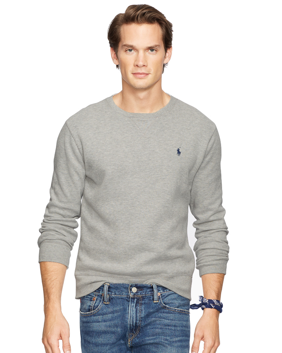 Herre | Trøjer | Polo Ralph Lauren | Plain C-Neck Sweater Flagstone Heather
