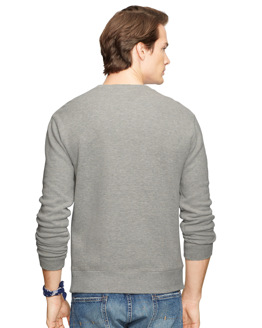Herre | Trøjer | Polo Ralph Lauren | Plain C-Neck Sweater Flagstone Heather
