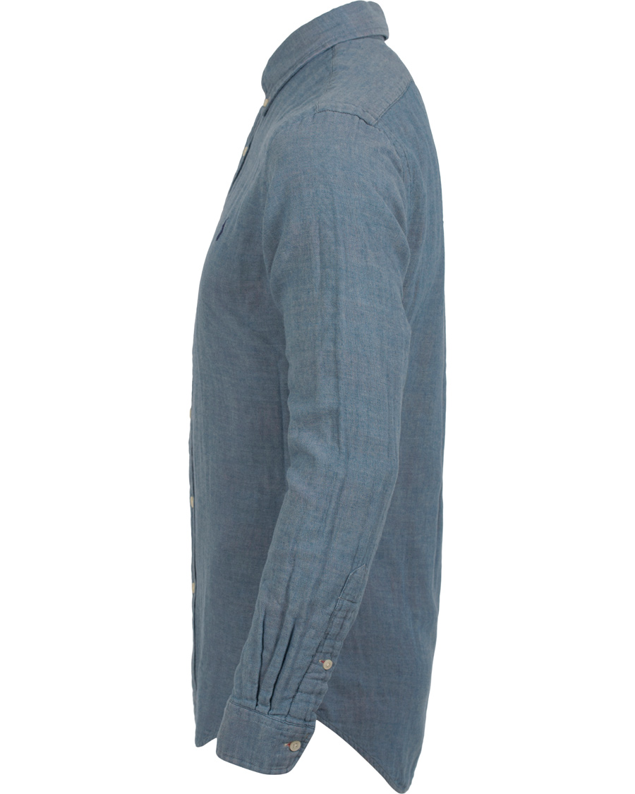 Herre | Skjorter | Polo Ralph Lauren | Slim Fit Shirt Twofaced Chambray/Red
