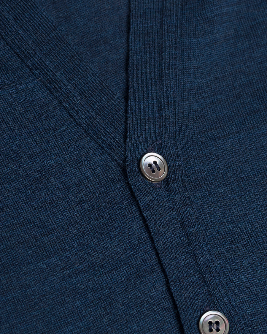 Herre | Trøjer | John Smedley | Finagon Slim Fit Waistcoat Indigo
