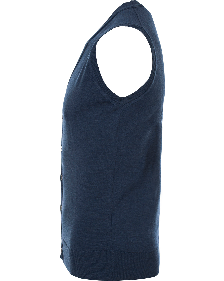 Herre | Trøjer | John Smedley | Finagon Slim Fit Waistcoat Indigo