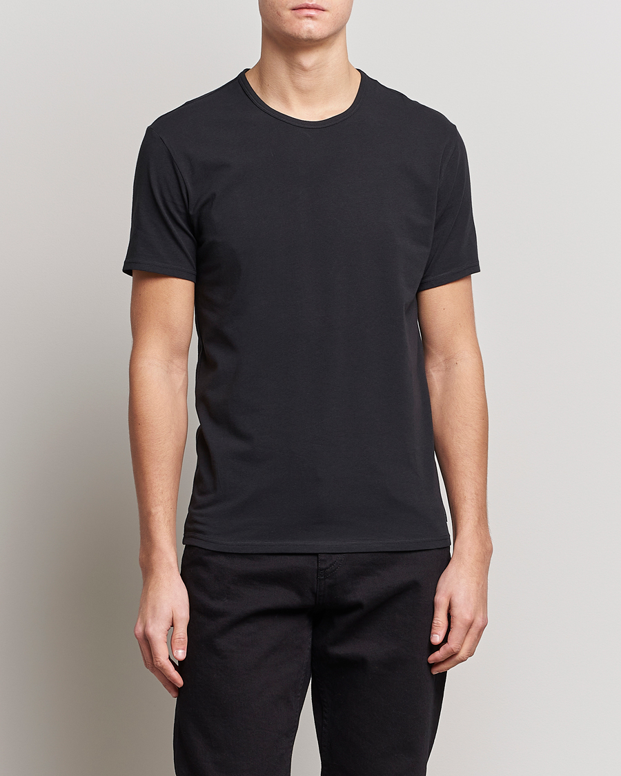 Herre | T-Shirts | Calvin Klein | Cotton Crew Neck Tee 2- Pack Black