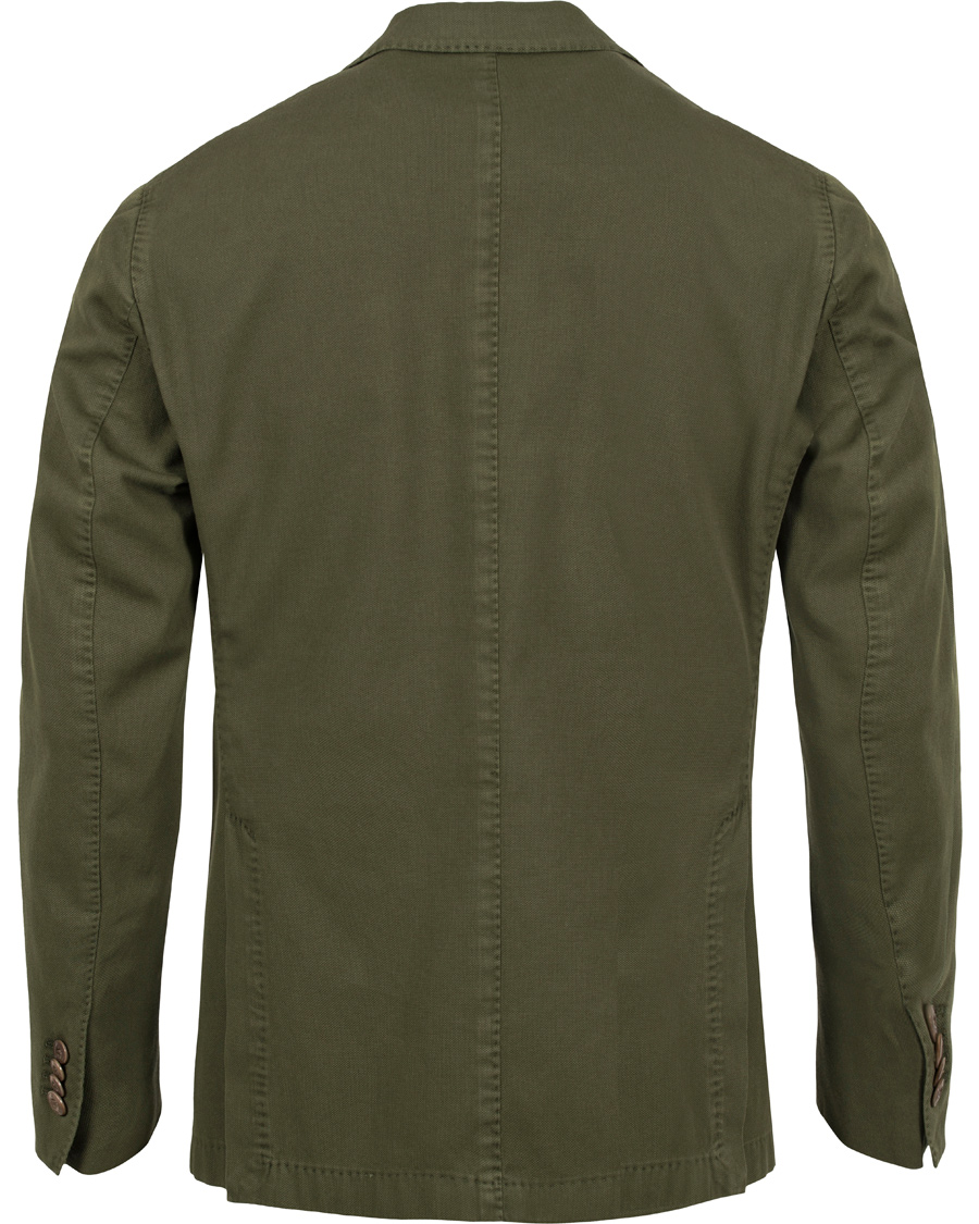 Herre | Blazere & jakker | Boglioli | Coat Patch Pocket Stretch Cotton Blazer Dark Green