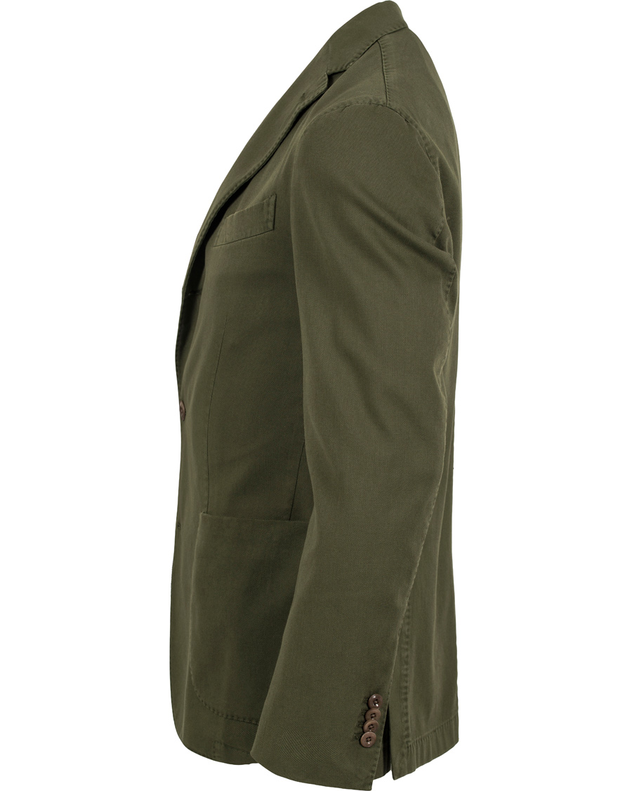 Herre | Blazere & jakker | Boglioli | Coat Patch Pocket Stretch Cotton Blazer Dark Green
