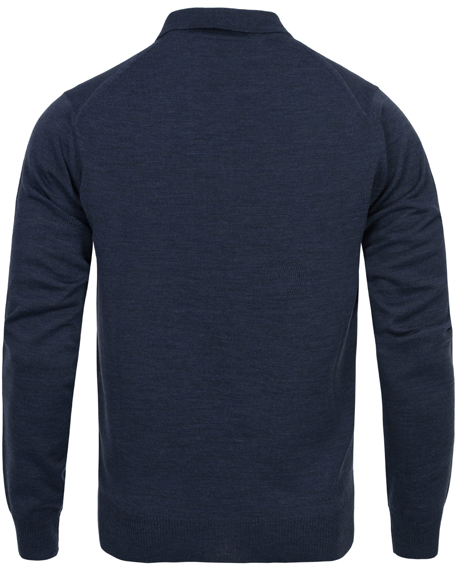 Herre | Trøjer | Morris Heritage | Long Sleeve Polo Shirt Navy