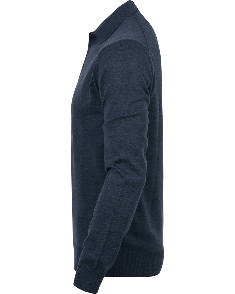Herre | Trøjer | Morris Heritage | Long Sleeve Polo Shirt Navy