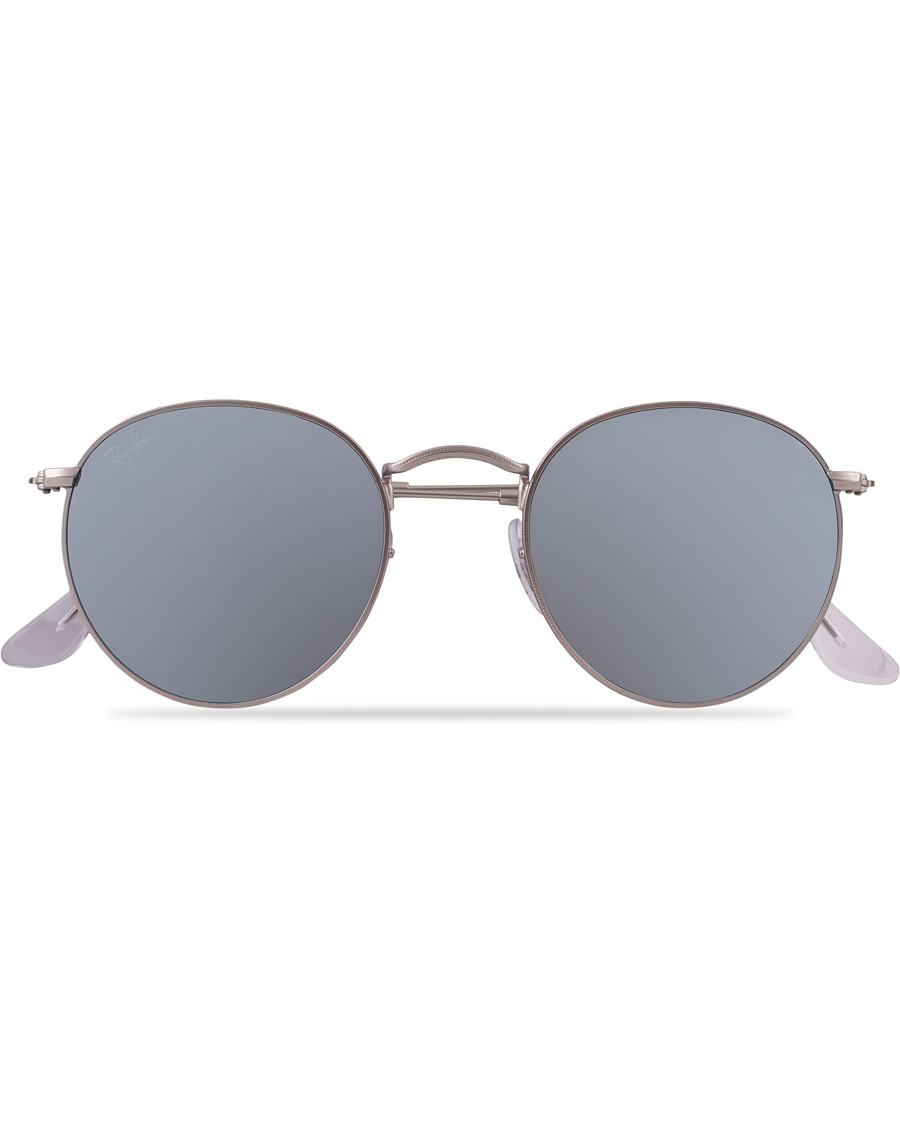 Fængsling Lover Tether Ray-Ban 0RB3447 Round Sunglasses Matte Silver/Silver Mirror - CareOfCarl.dk