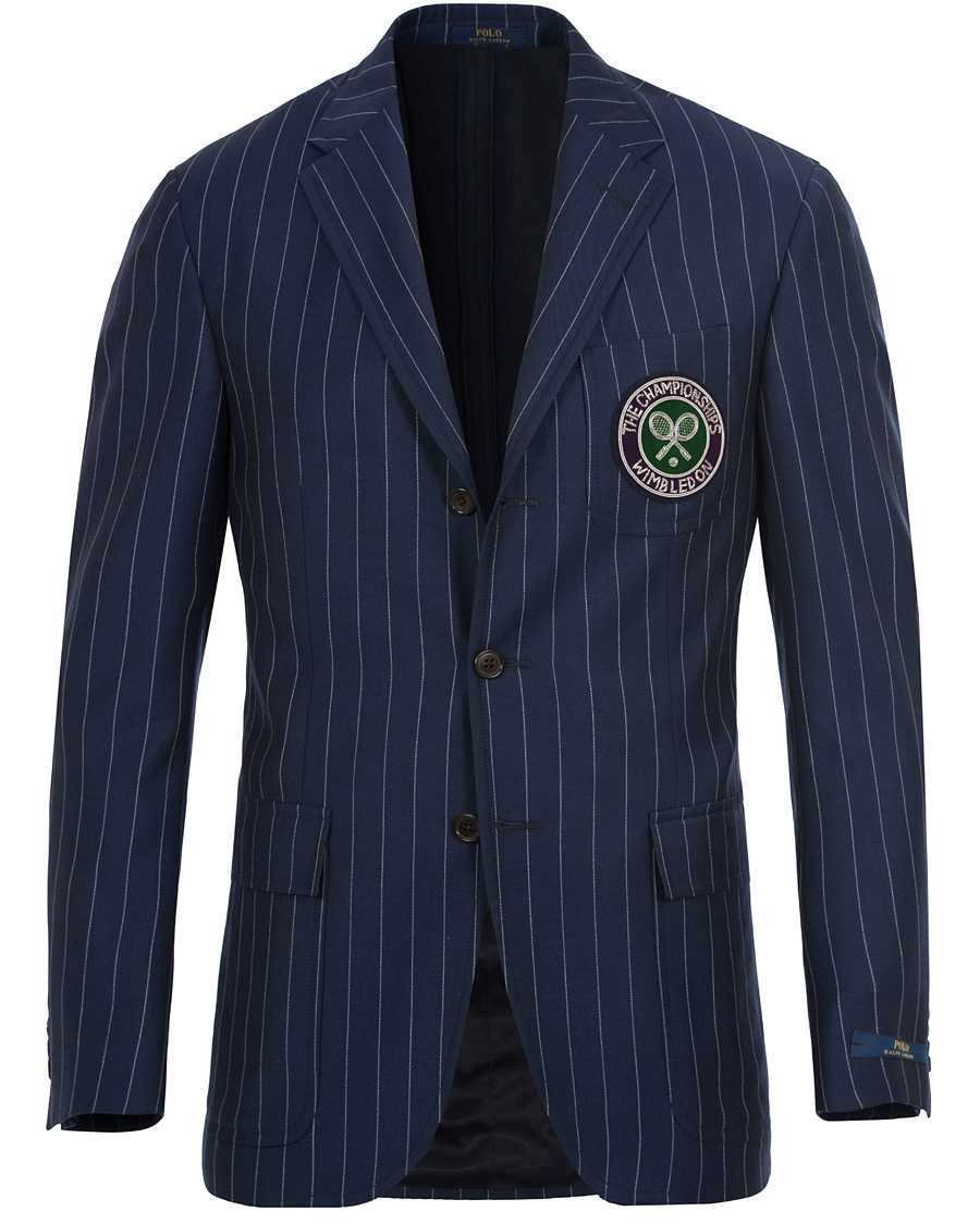 Polo Ralph Lauren Wimbledon Stipe Blazer Navy/Cream hos ...