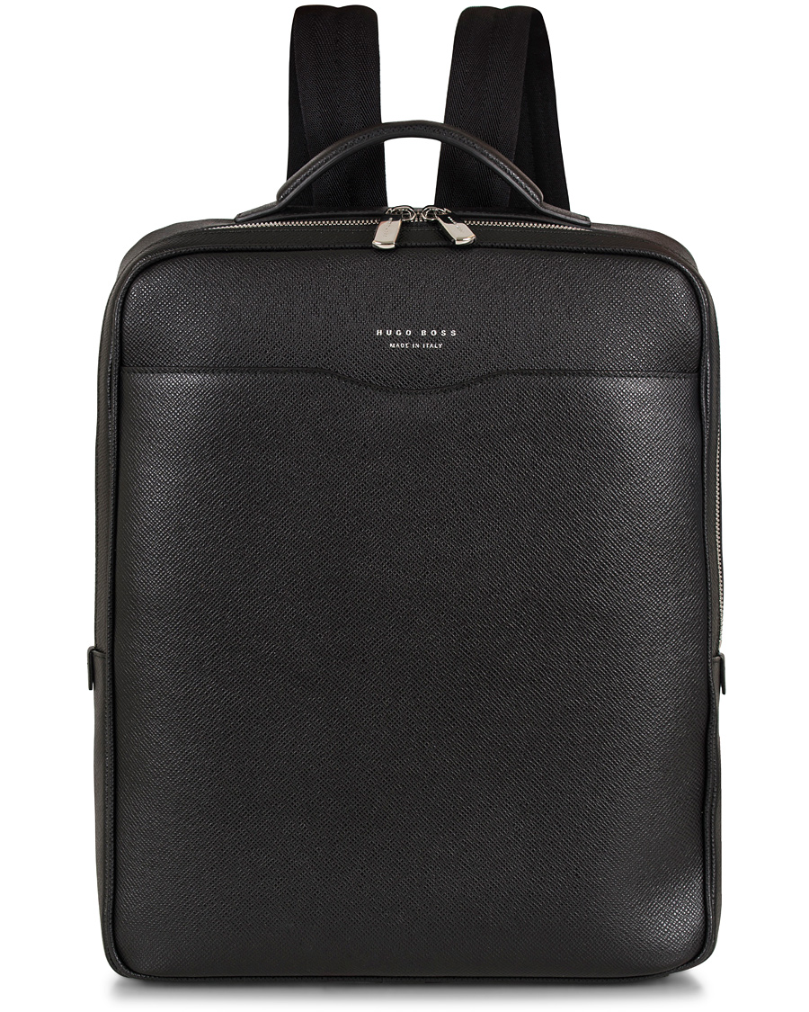 Uartig klient en sælger BOSS Signature Backpack Black Leather - CareOfCarl.dk