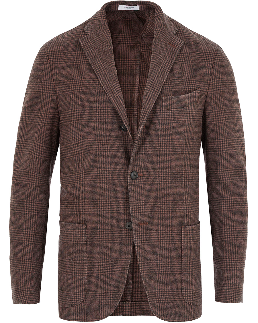 Herre | Blazere & jakker | Boglioli | Prince of Wales Wool K Jacket Blazer Orange