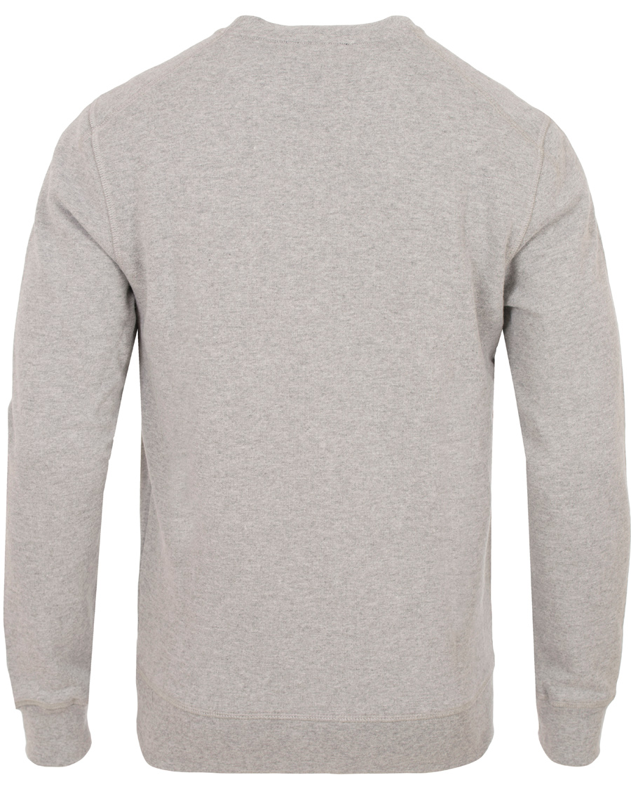 Aquascutum Henry Logo Crew Neck Sweater Grey Melange CareOfCarl.dk