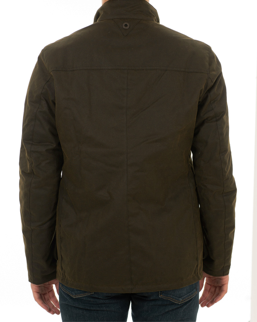 Barbour Lifestyle Leeward Wax Jacket Olive CareOfCarl