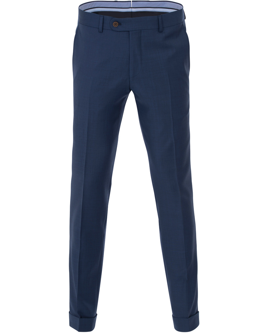 Herre | Jakkesæt | Morris Heritage | Frank Wool Solid Vitale Barberis Peak Lapel Suit Navy