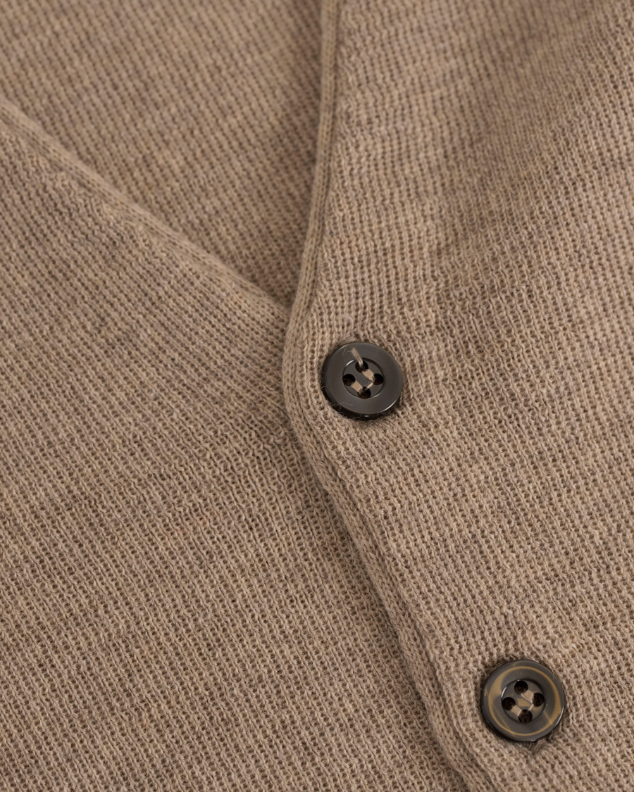 Herre | Trøjer | Oscar Jacobson | Tailor Extrafine Merino Wool Waistcoat Beige