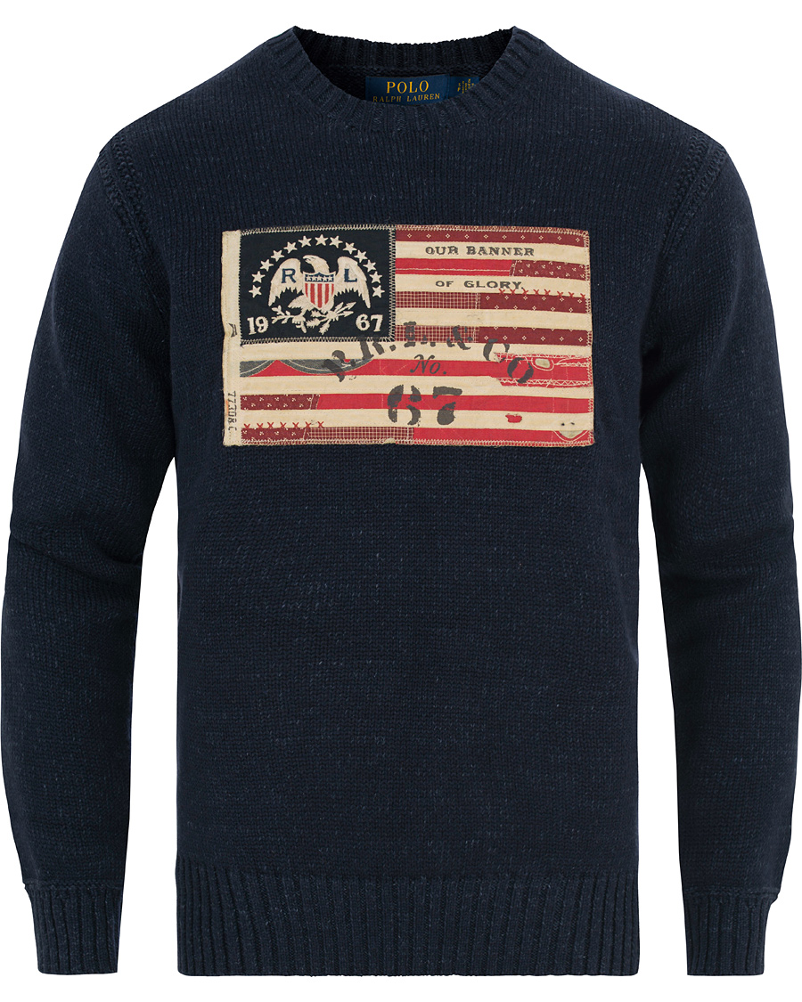 Herre | Trøjer | Polo Ralph Lauren | Flag Cotton Crew Neck Summer Navy