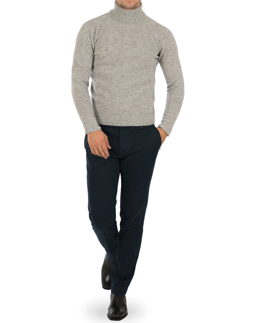 Herre | Trøjer | Zanone | Virgin Lambswool Rollneck Light Grey