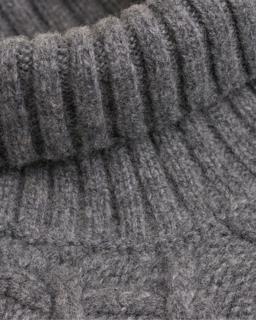 Herre | Trøjer | Inis Meáin | Trellis Wool Cable Polo Peltro