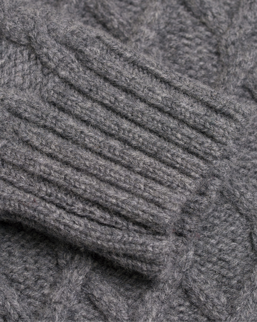 Herre | Trøjer | Inis Meáin | Trellis Wool Cable Polo Peltro