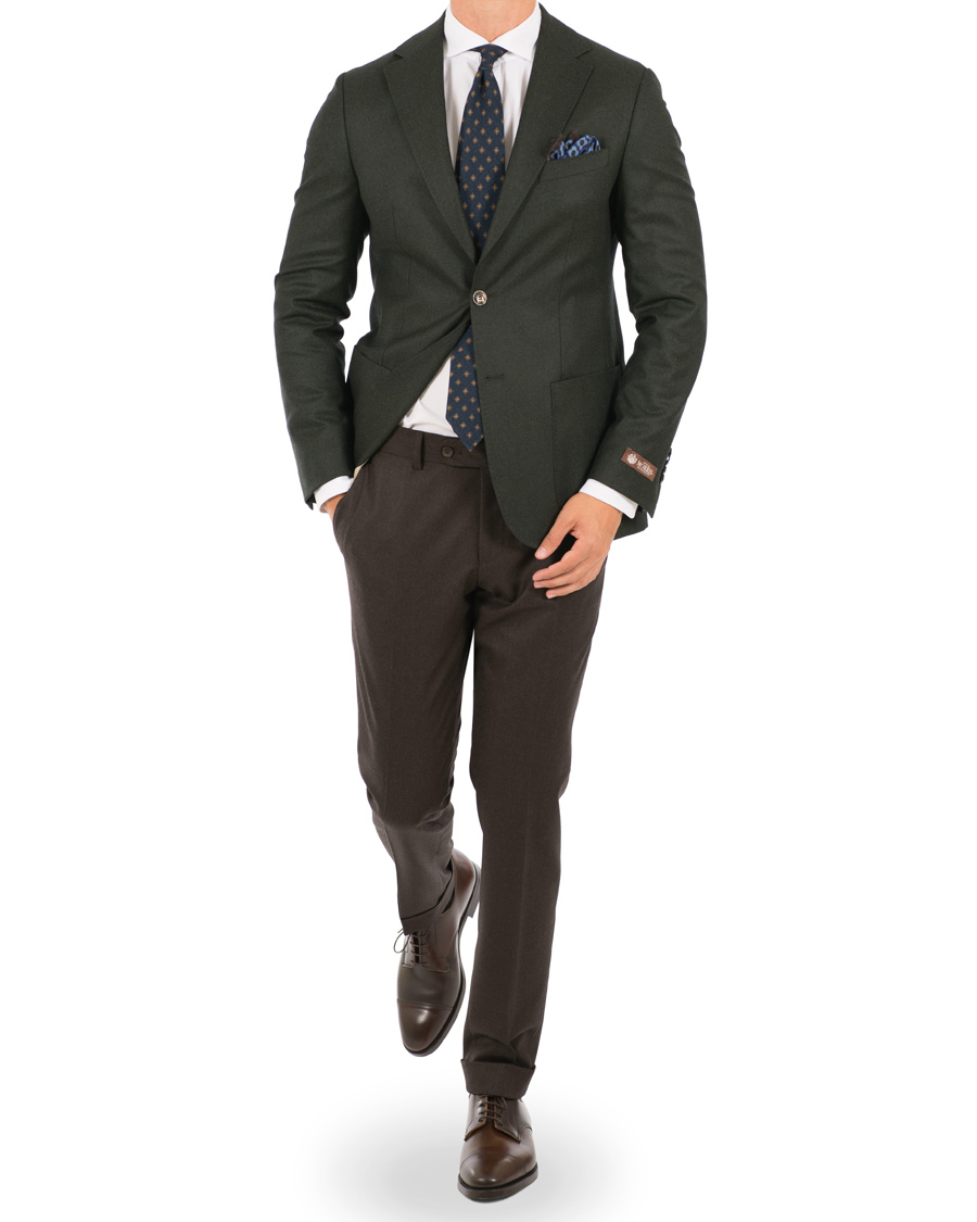 Herre | Blazere & jakker | Morris Heritage | Mike Light Flannel Blazer Green
