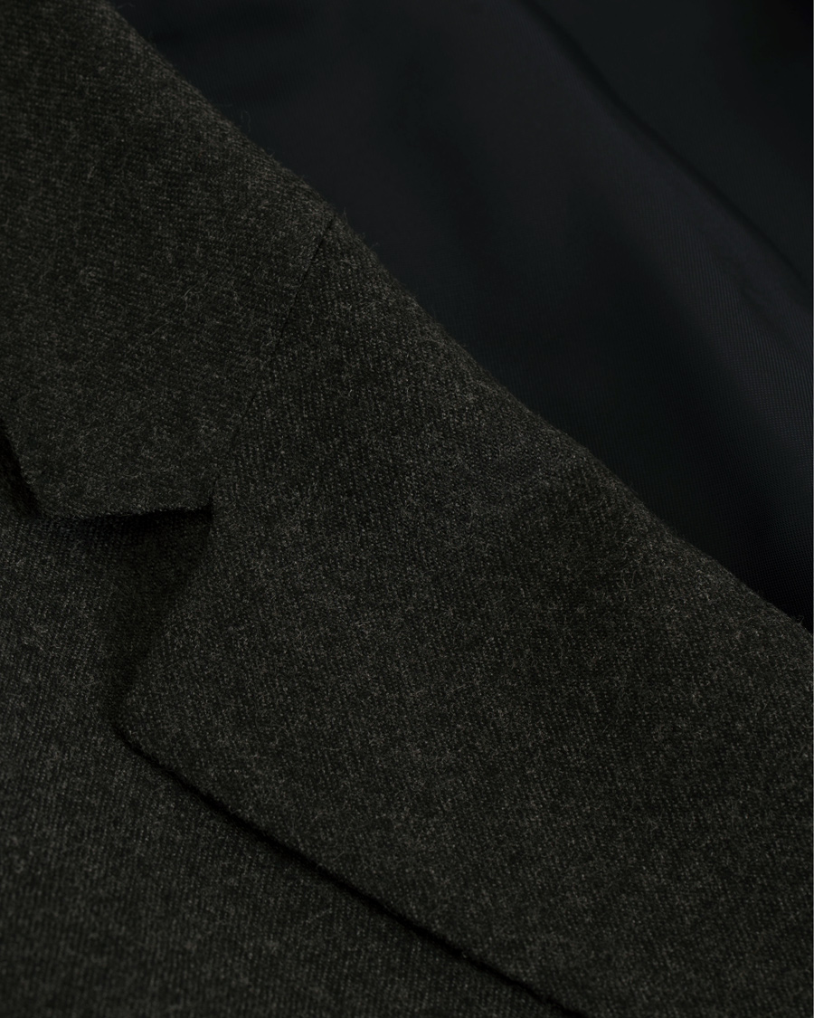 Herre | Blazere & jakker | Hackett | Solid Flannel Suede Elbow Patch Blazer Grey