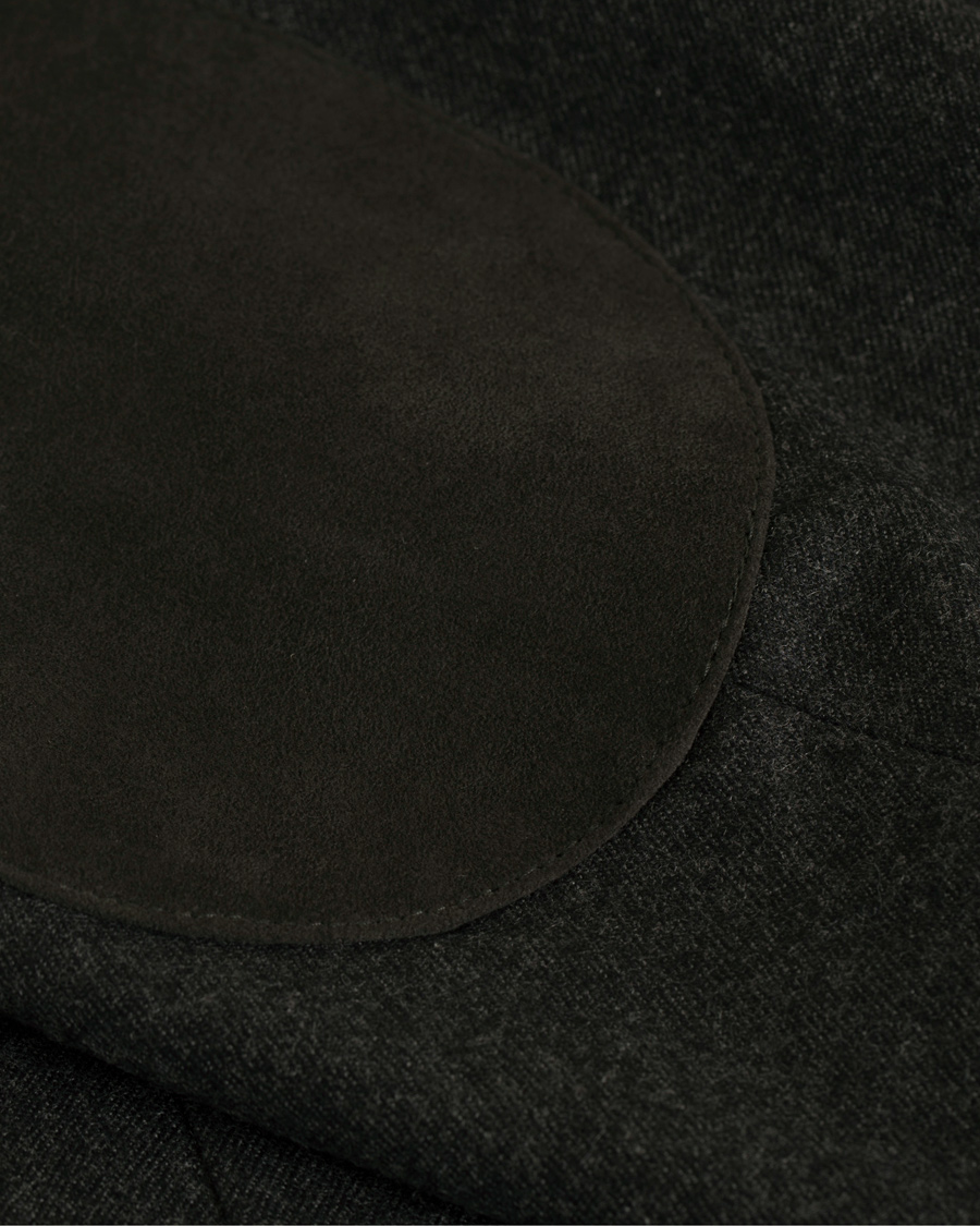 Herre | Blazere & jakker | Hackett | Solid Flannel Suede Elbow Patch Blazer Grey